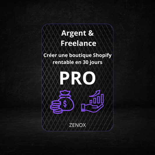 Créer une boutique Shopify rentable en 30 jours PRO