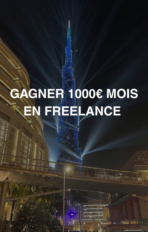 Gagner 1000€/mois en freelance sans diplôme PRO
